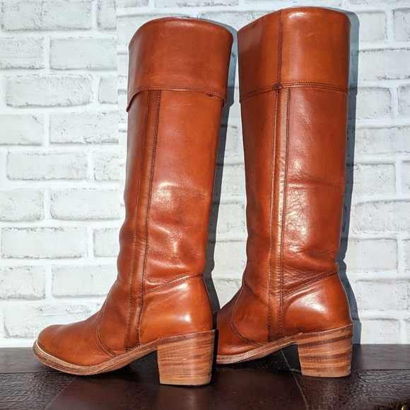 FRYE True Vintage Campus Tall Cuff Brown Boot size 9.5 - Picture 10 of 14